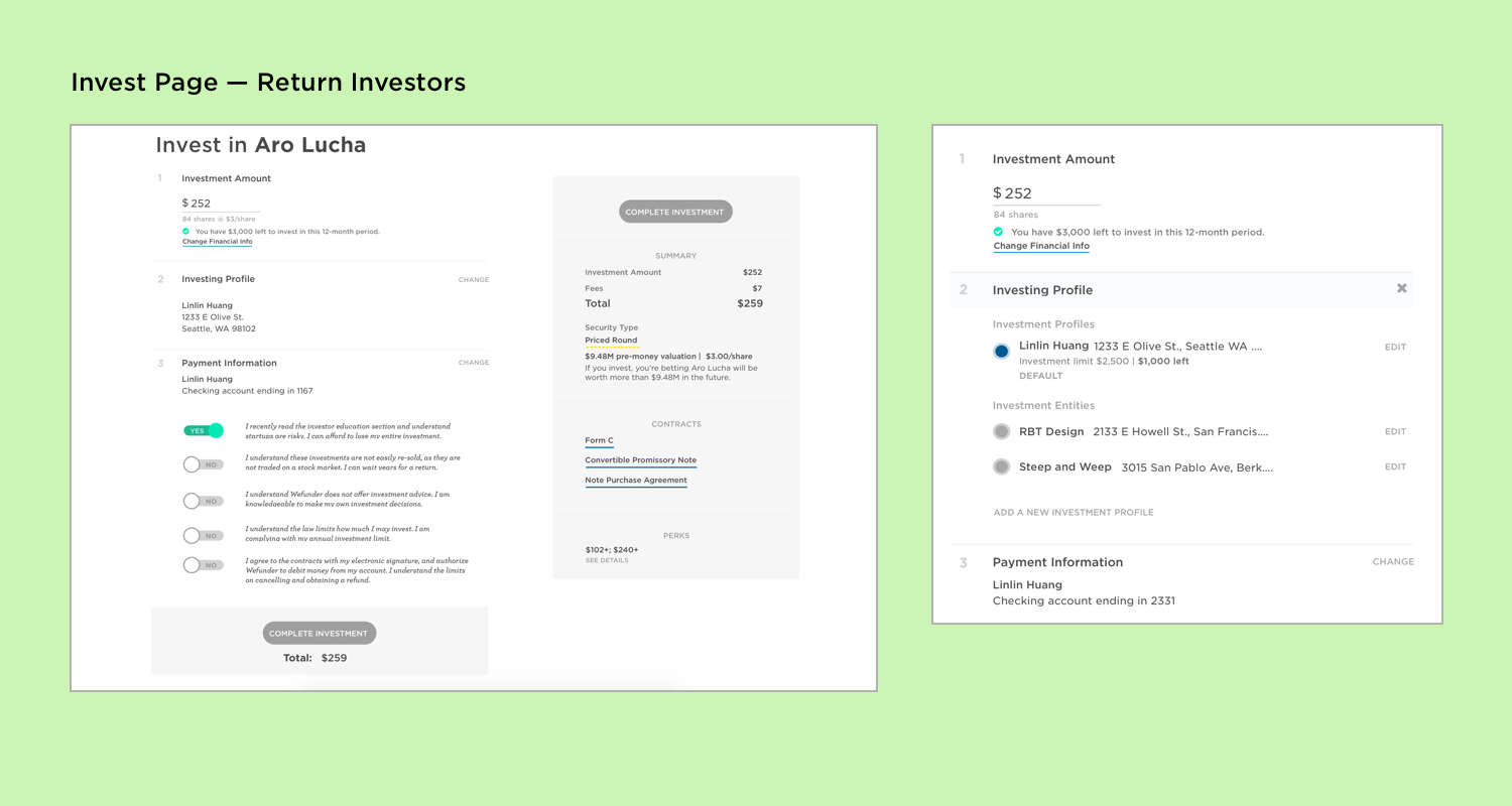 new return investor invest page